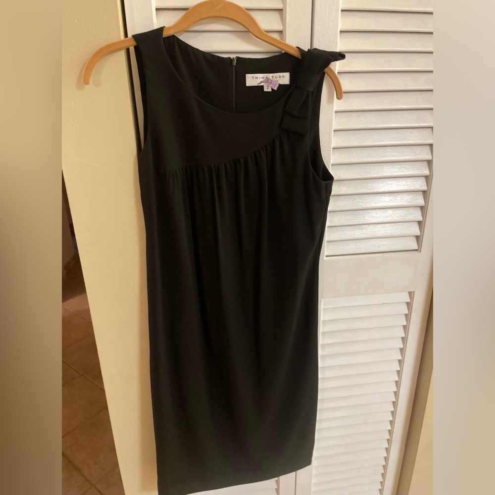 Black Bow Detail Sleeveless Dress